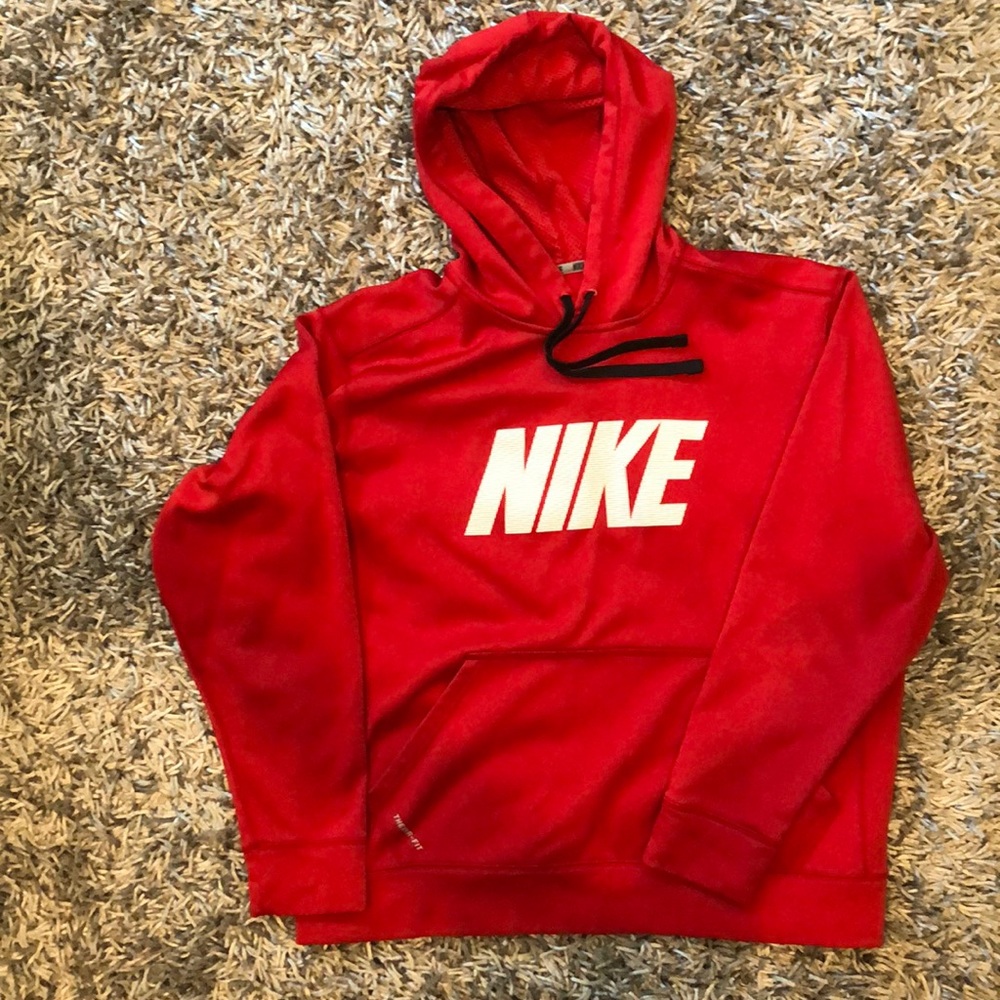 Red Nike hoodie